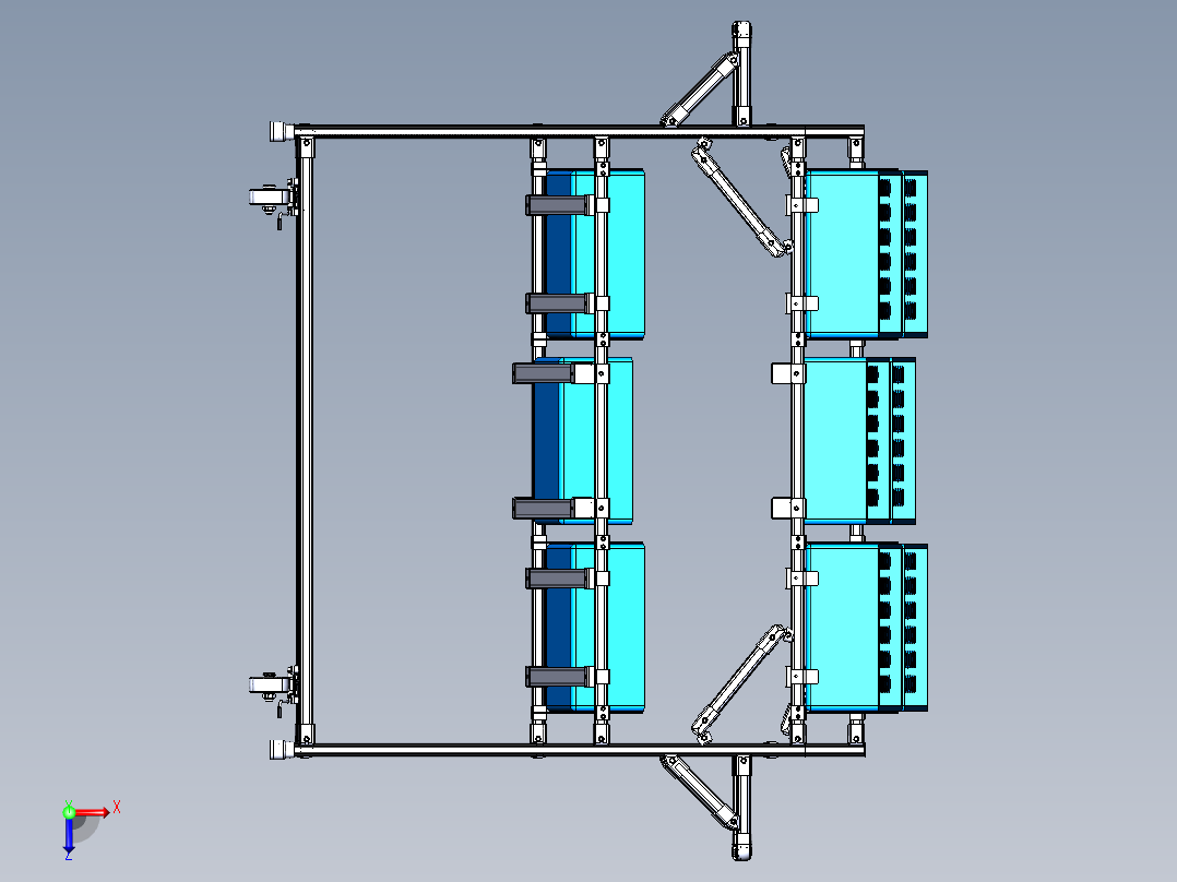 精益管料架俯视图