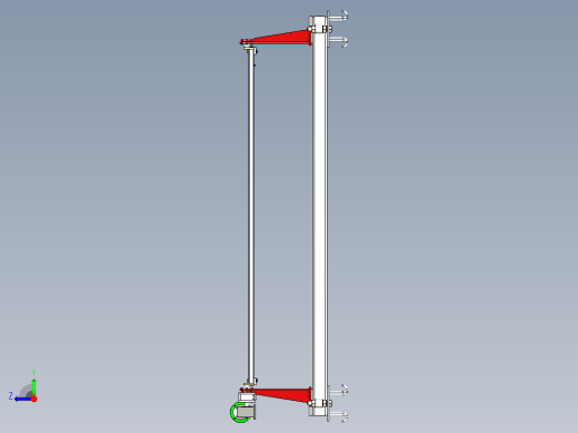 大跨距头尾座式变位机设计右视缩略图