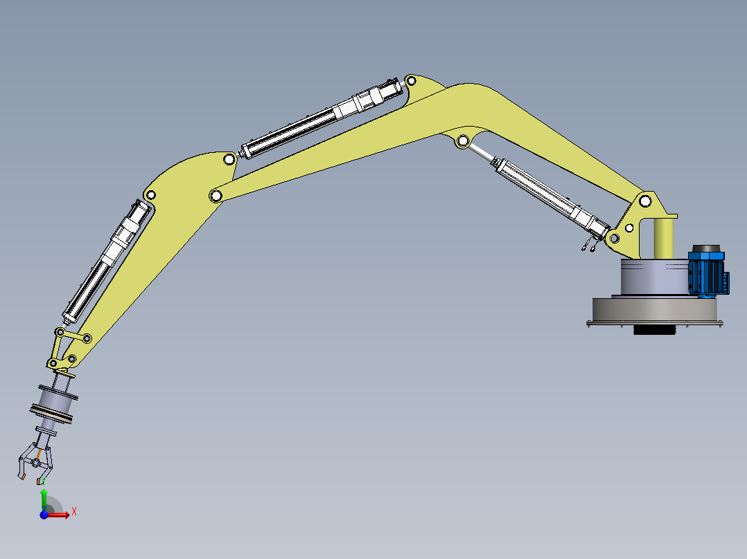 电缸驱动机械臂前视图