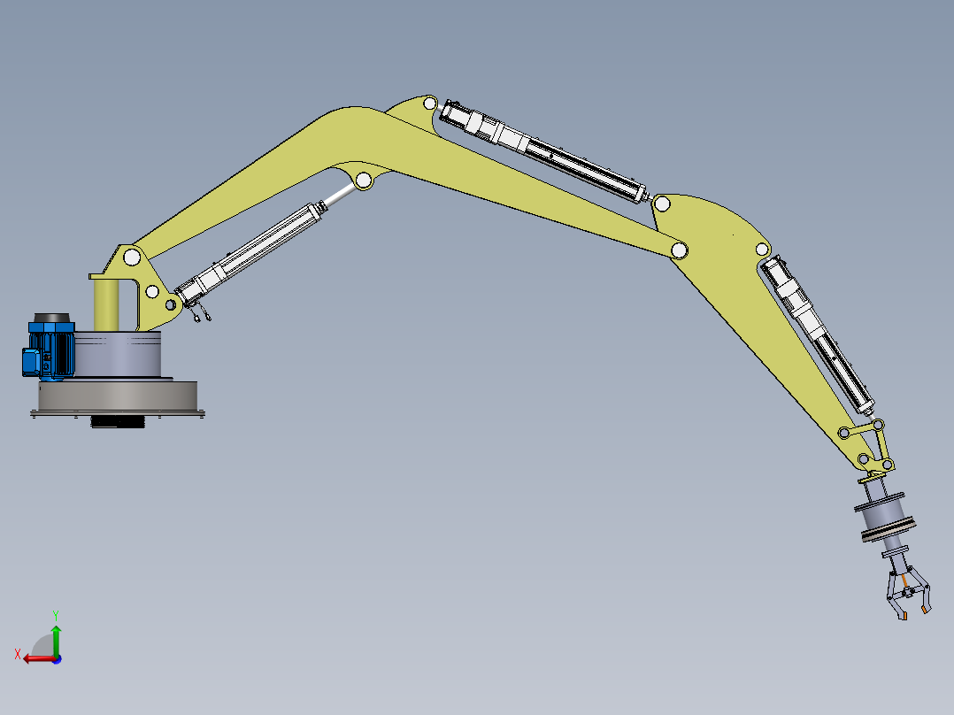 电缸驱动机械臂后视图