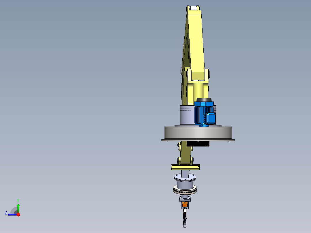 电缸驱动机械臂右视图