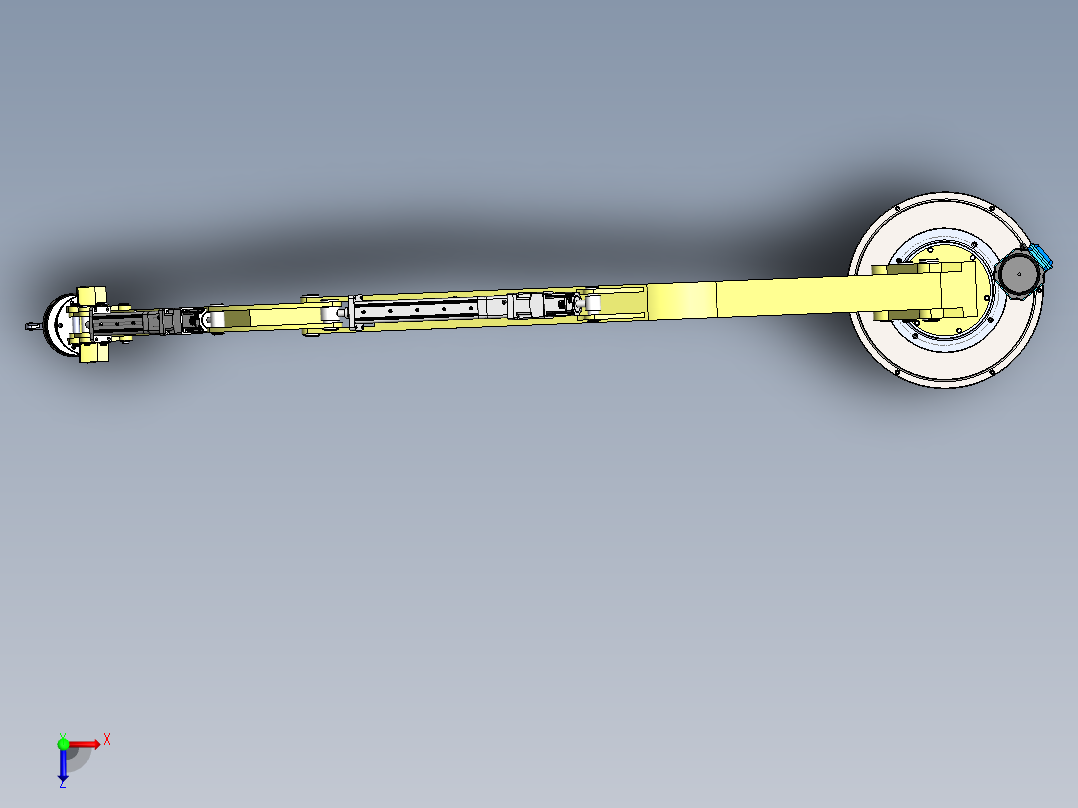 电缸驱动机械臂俯视图