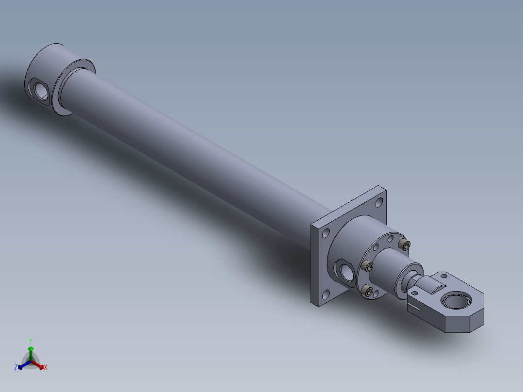 铣削型液压缸....zip正等轴测图