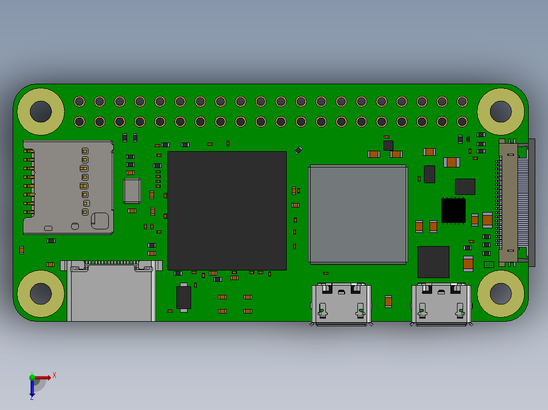 树莓派(27)俯视图