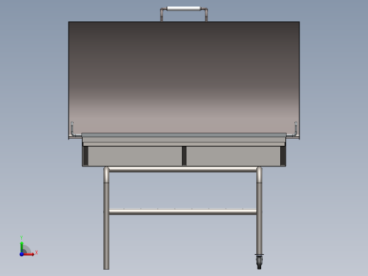 烧烤架 烧烤箱 3D模型SolidWorks三维设计图前视缩略图