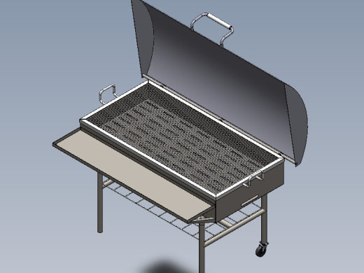 烧烤架 烧烤箱 3D模型SolidWorks三维设计图缩略图