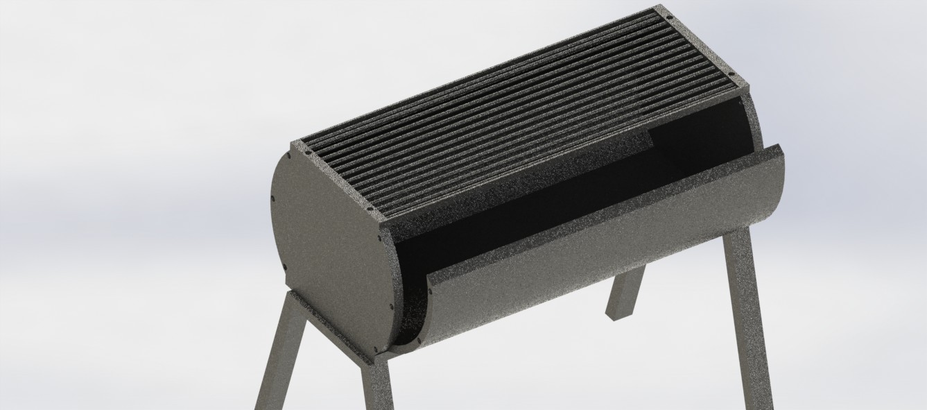 烧烤架 烧烤箱 3D模型SolidWorks三维设计图