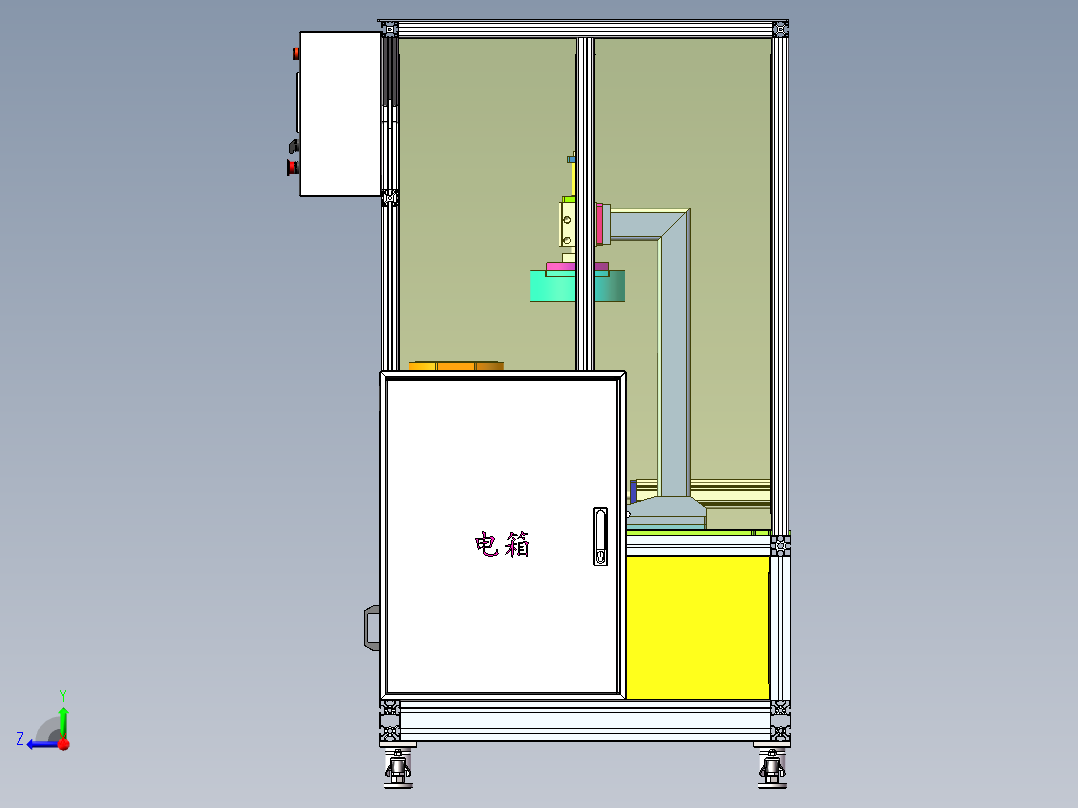 气密性检测设备右视图