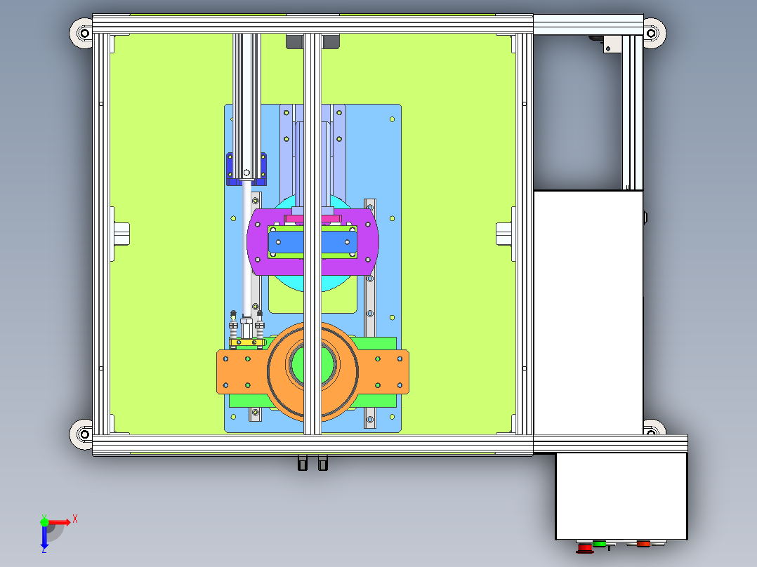 气密性检测设备俯视图