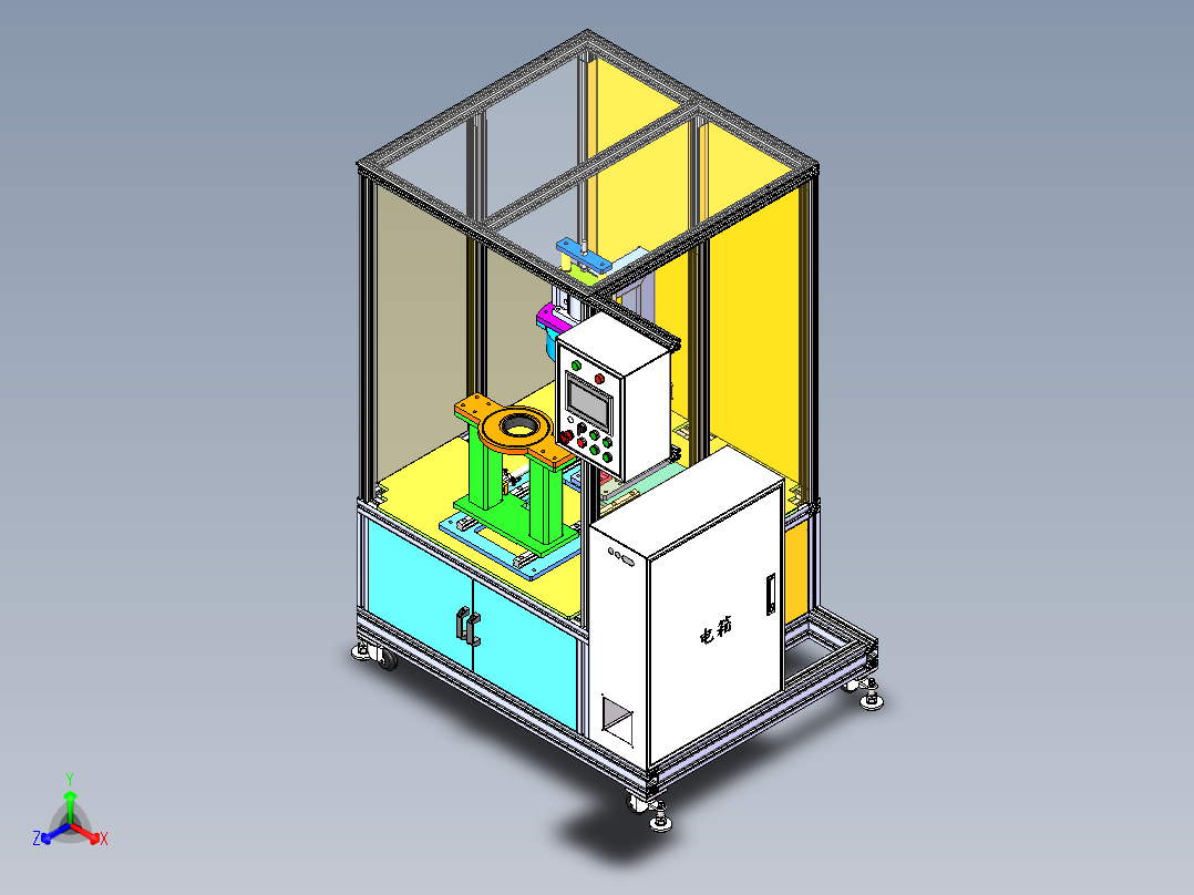 气密性检测设备正等轴测图