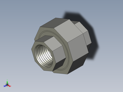 螺纹管活接-等径内丝直通 DN10