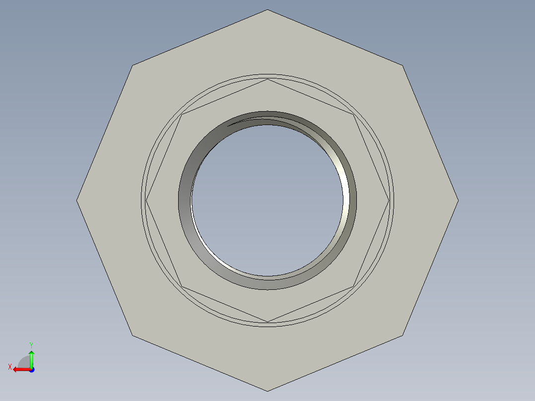螺纹管活接-等径内丝直通 DN10后视图