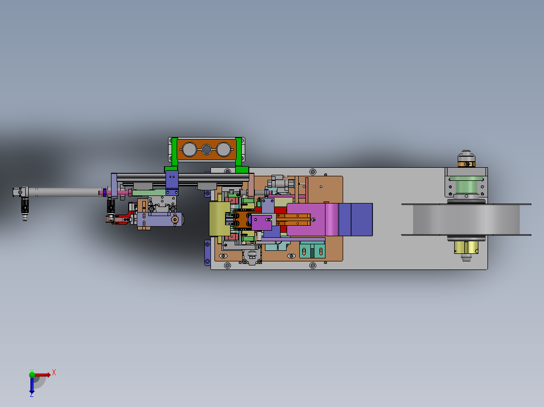 电阻供料机构俯视图