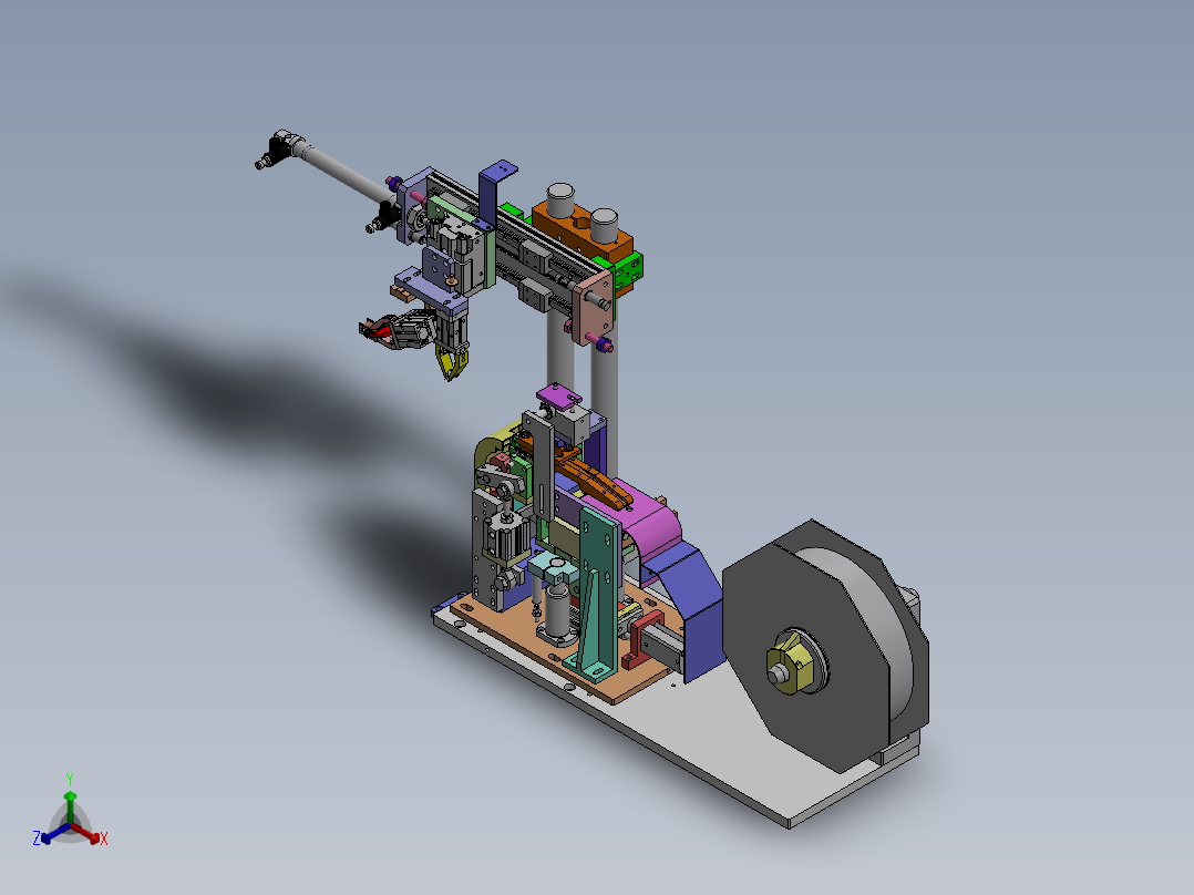 电阻供料机构正等轴测图