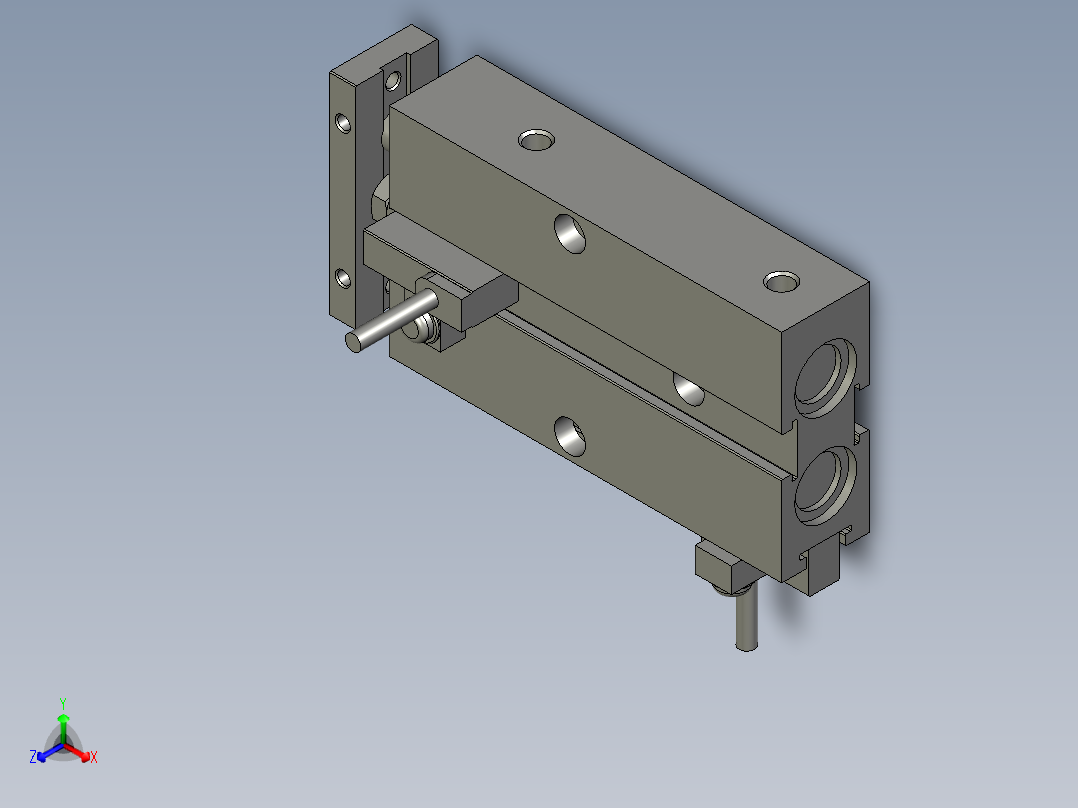 XH双轴气缸料仓-TN10X30S(0)+(CMSJ-2)主视图