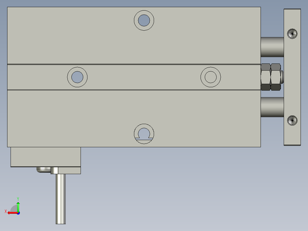 XH双轴气缸料仓-TN10X30S(0)+(CMSJ-2)后视图