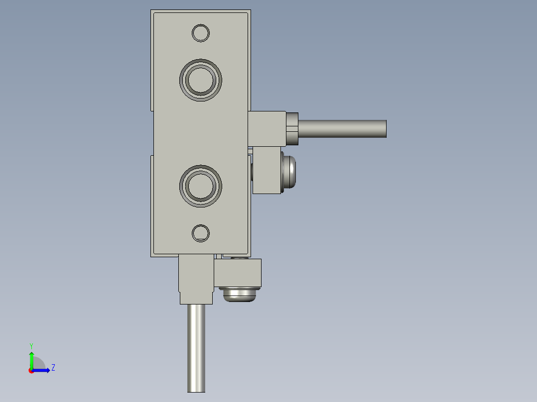 XH双轴气缸料仓-TN10X30S(0)+(CMSJ-2)左视图
