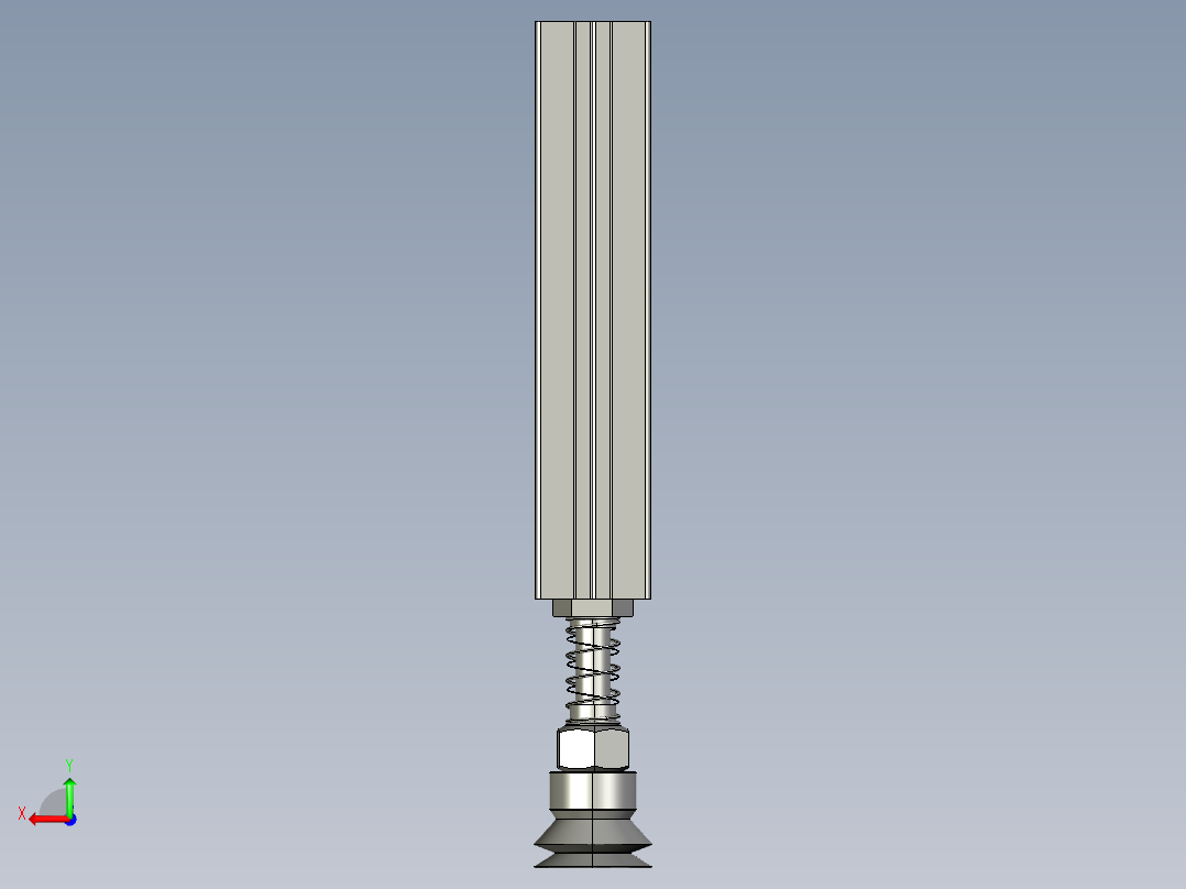 气动锁定系统后视图
