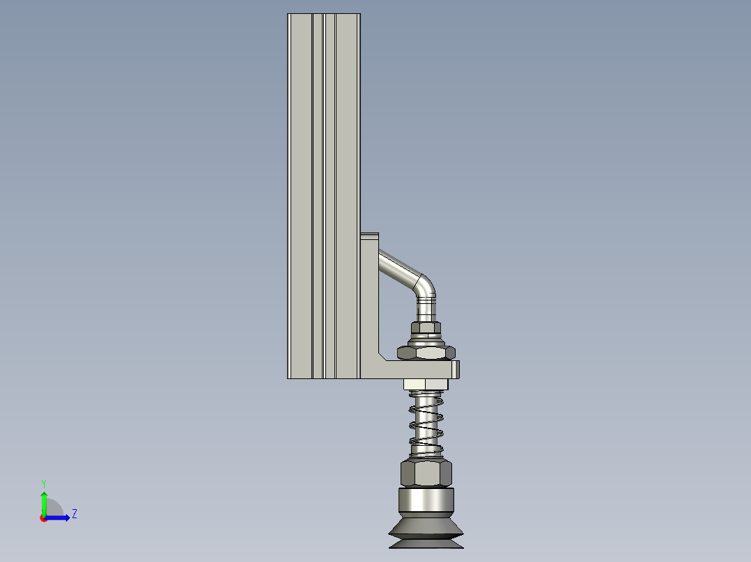 气动锁定系统左视图