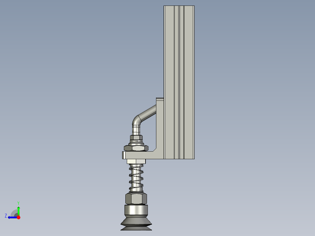 气动锁定系统右视图