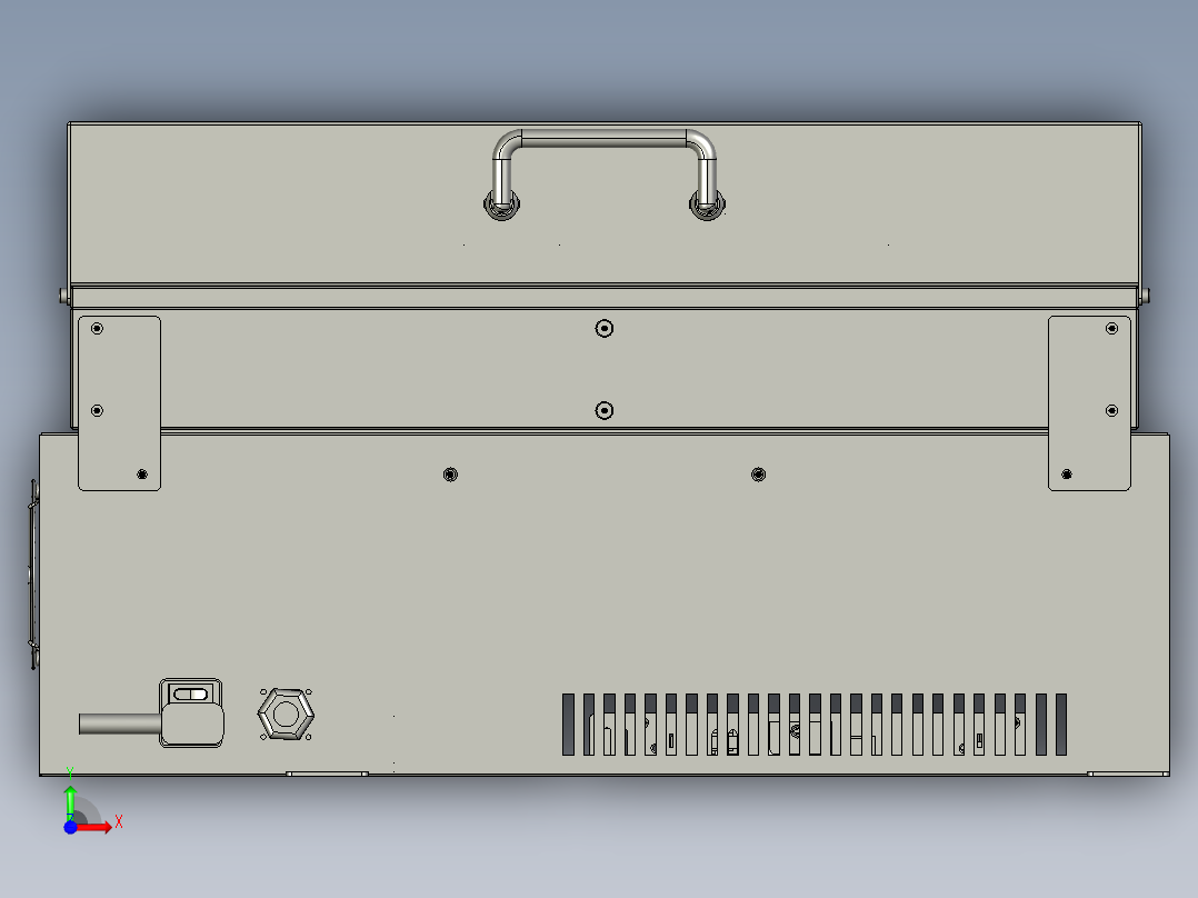 电子加速器的冷却恒温机前视图