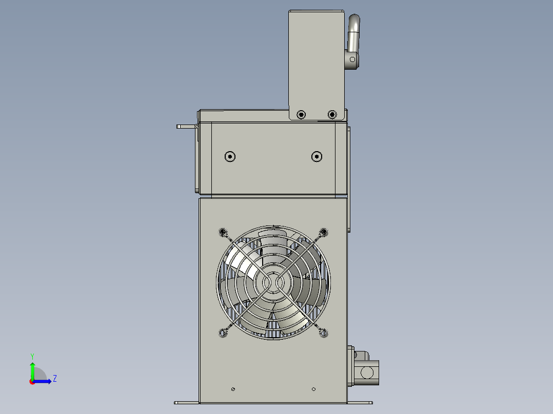 电子加速器的冷却恒温机左视图
