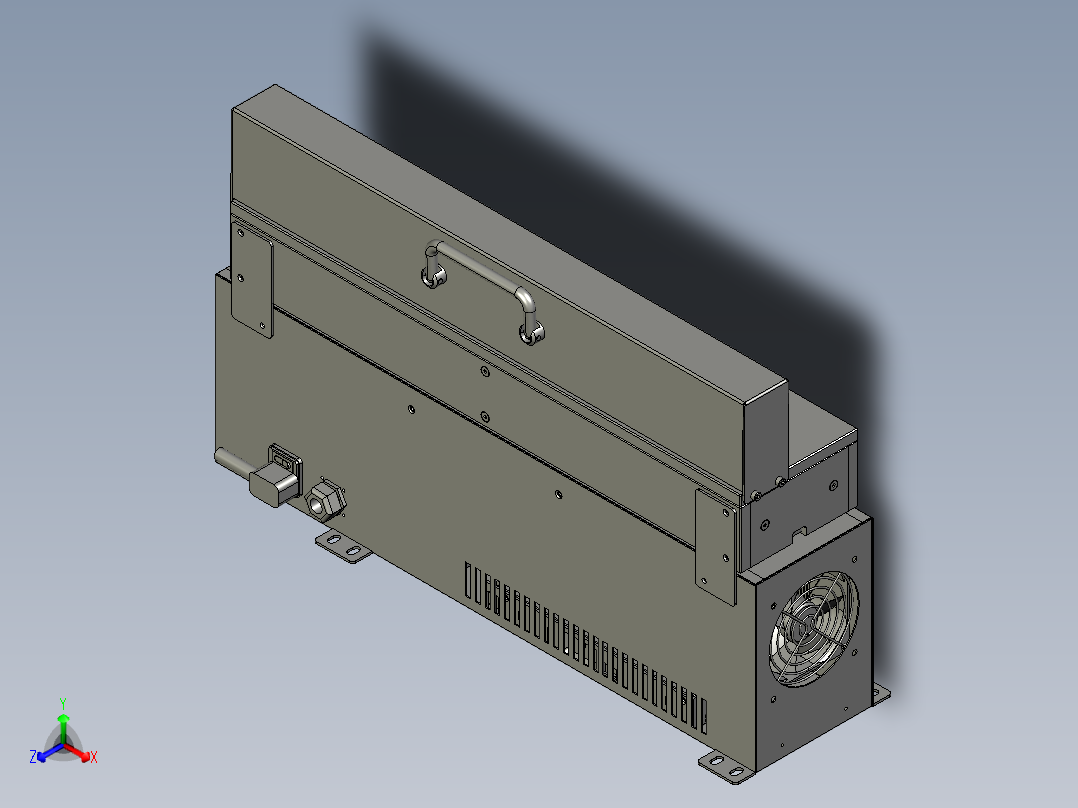 电子加速器的冷却恒温机正等轴测图
