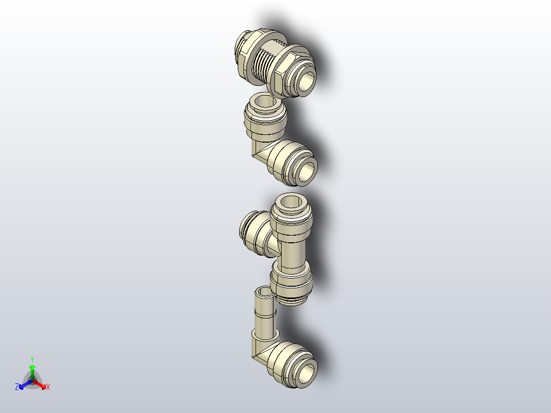 塑料快速接头主视图
