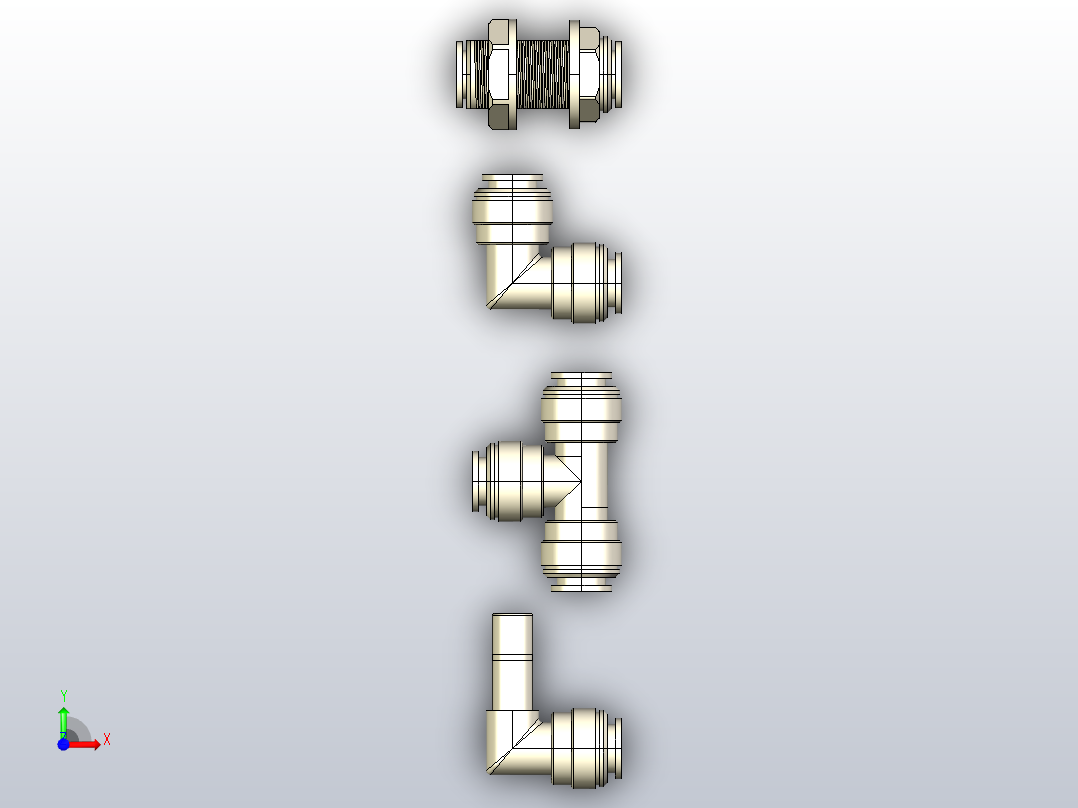 塑料快速接头前视图