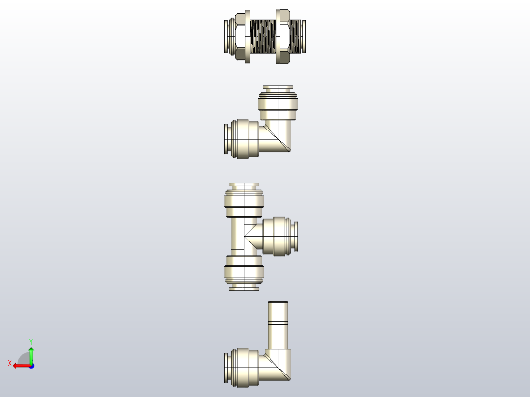 塑料快速接头后视图