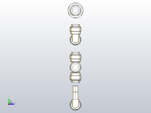 塑料快速接头左视缩略图