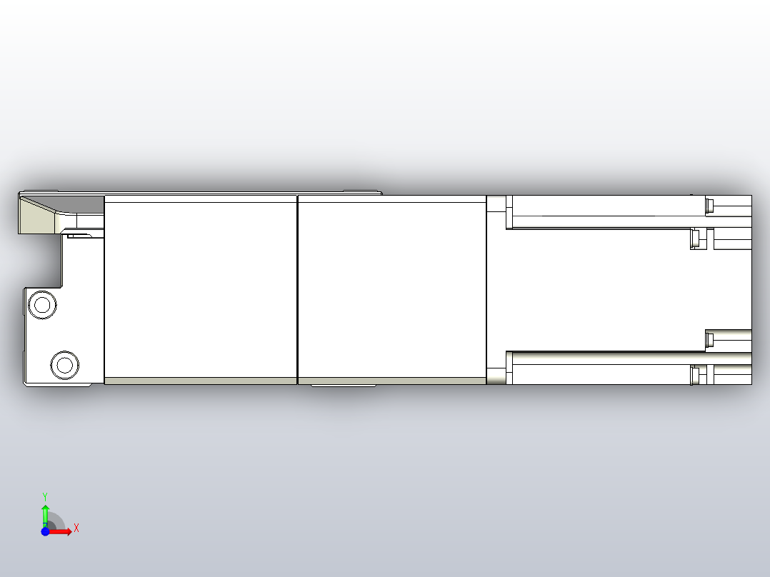 皮带直线轴双滑块型TPA-GCBS-150-P80-L175-DL-M75-N3前视图
