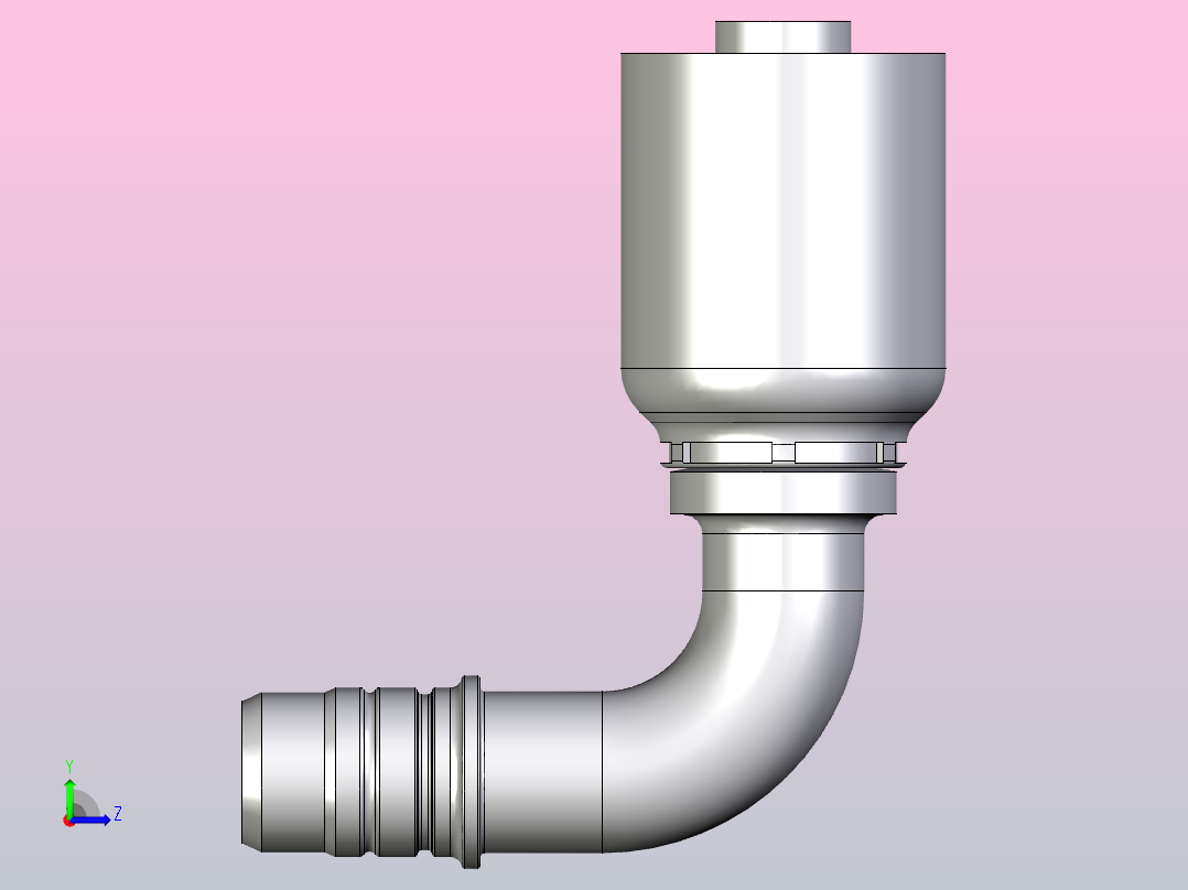 标准液压接头1ET43-18-10左视图