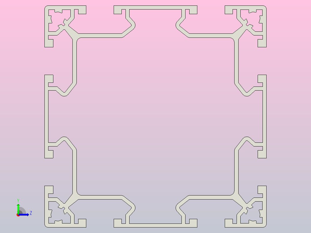 YCBL3X88-C1支撑梁左视图