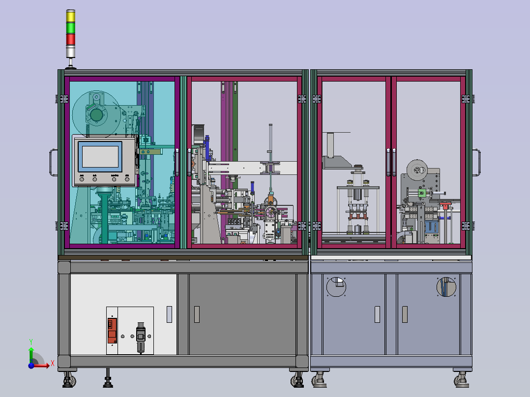 全自动动力锂电池叠片机前视图