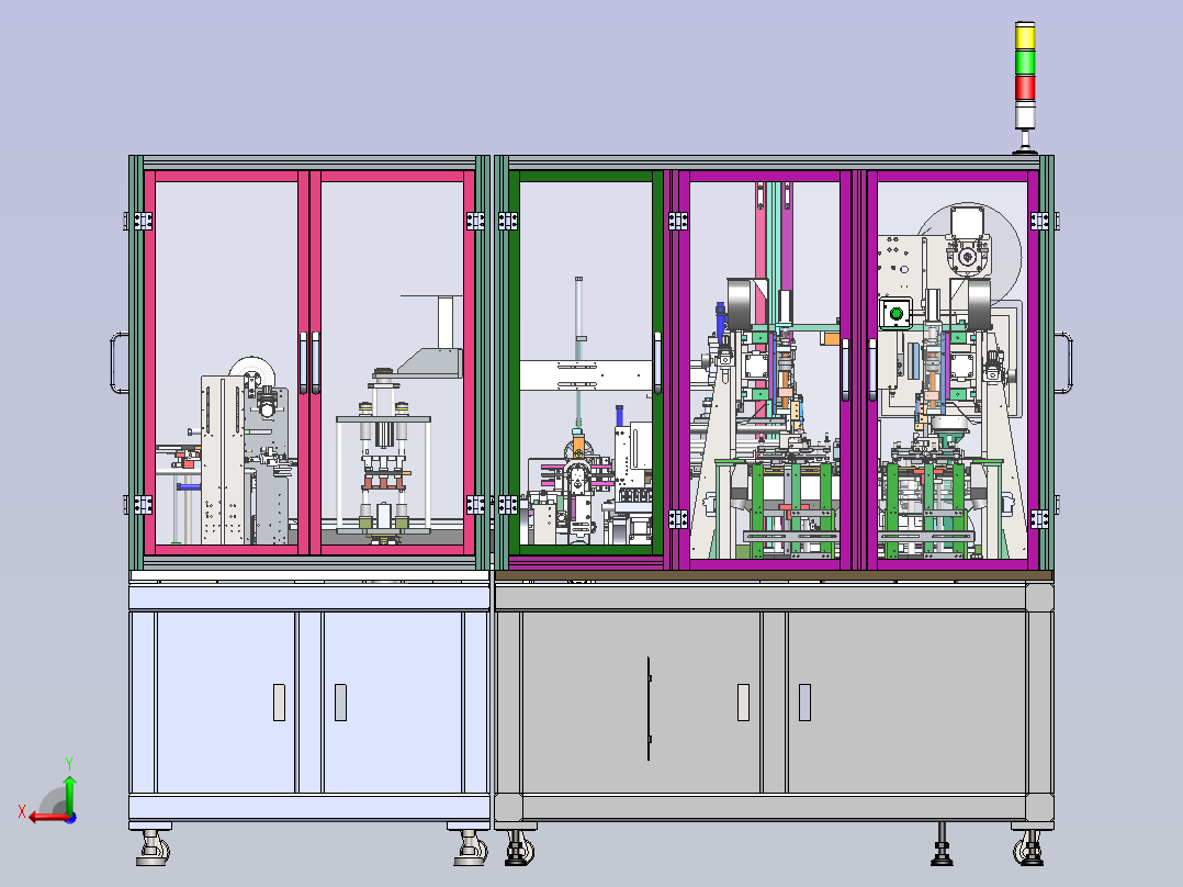 全自动动力锂电池叠片机后视图