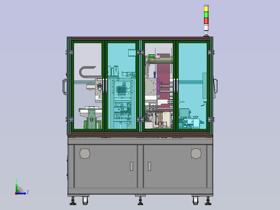 全自动动力锂电池叠片机左视图