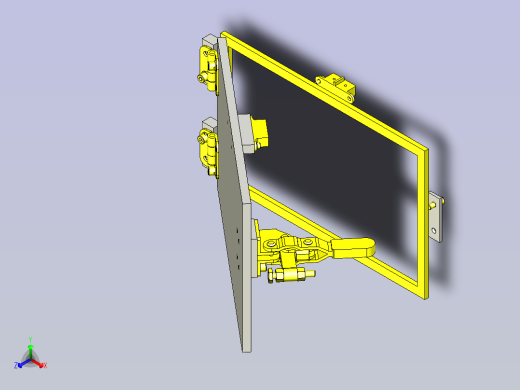 一款简易密封门3D图模型