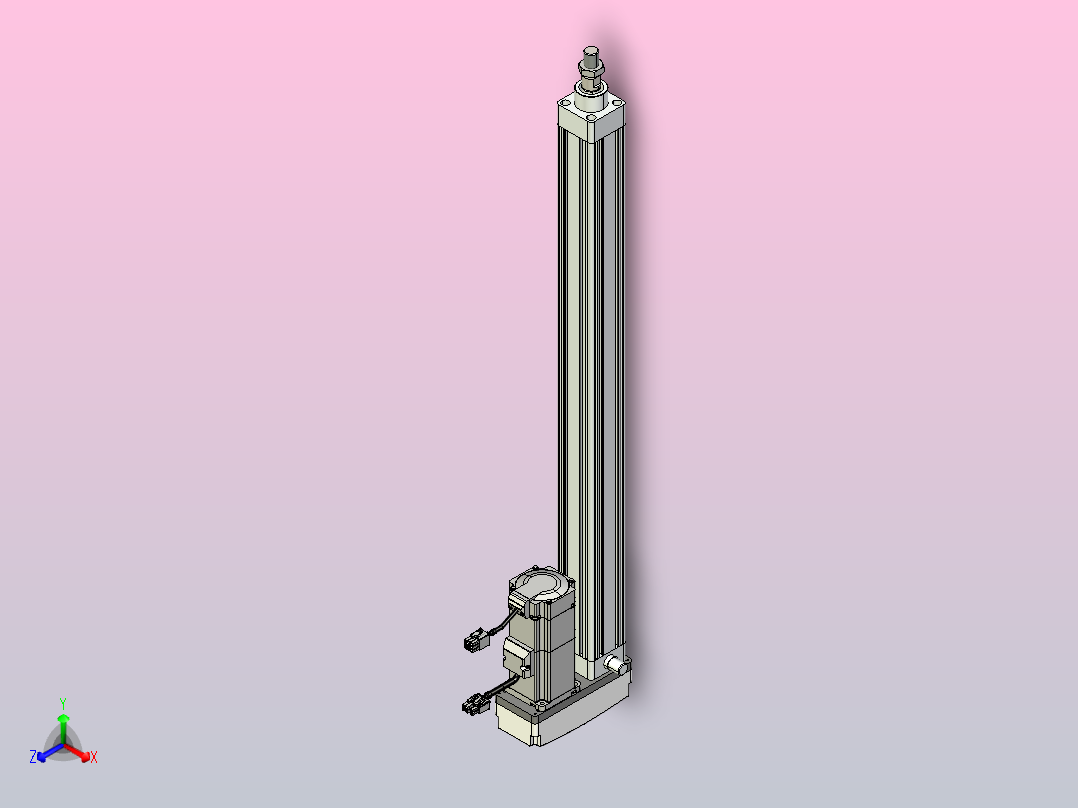 轻载电动缸TPA-ESR40-1210C-L550-MR-TC-W-P40-C3主视图