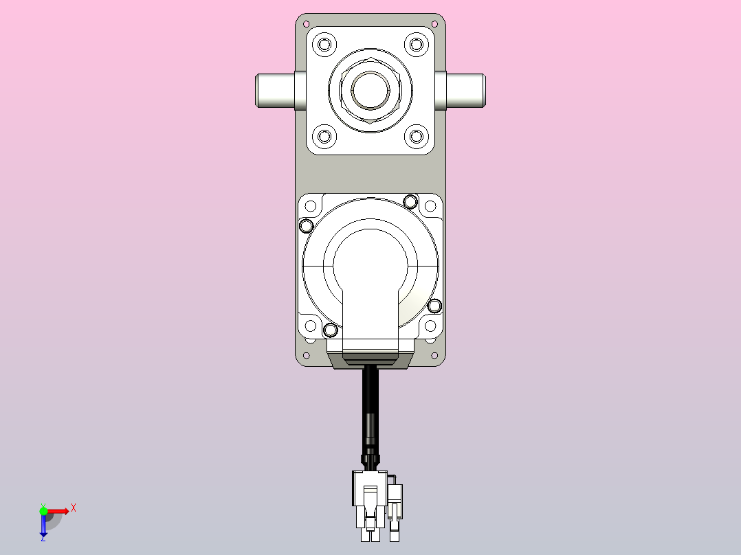 轻载电动缸TPA-ESR40-1210C-L550-MR-TC-W-P40-C3俯视图