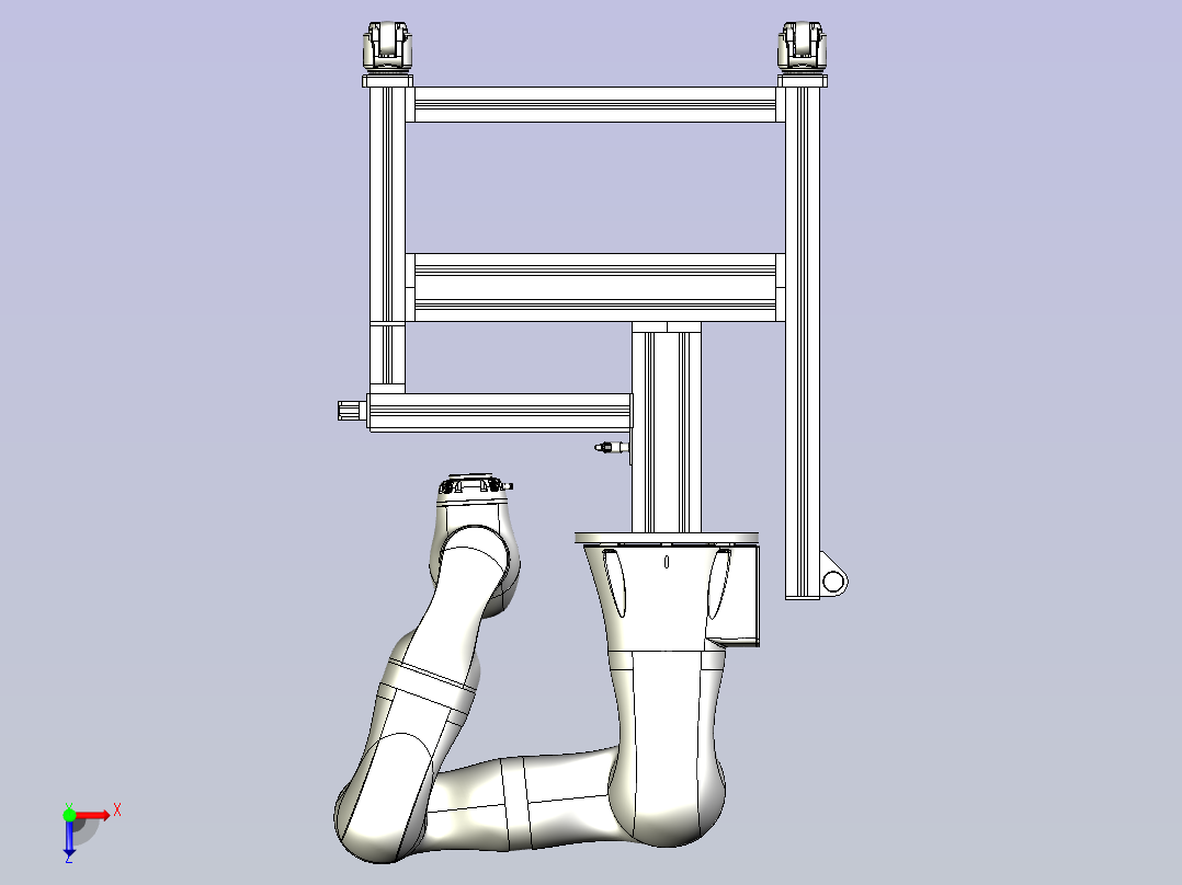KUKA 七轴协作机器人iiwa模型俯视图