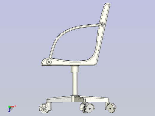 活动椅3D模型俯视缩略图