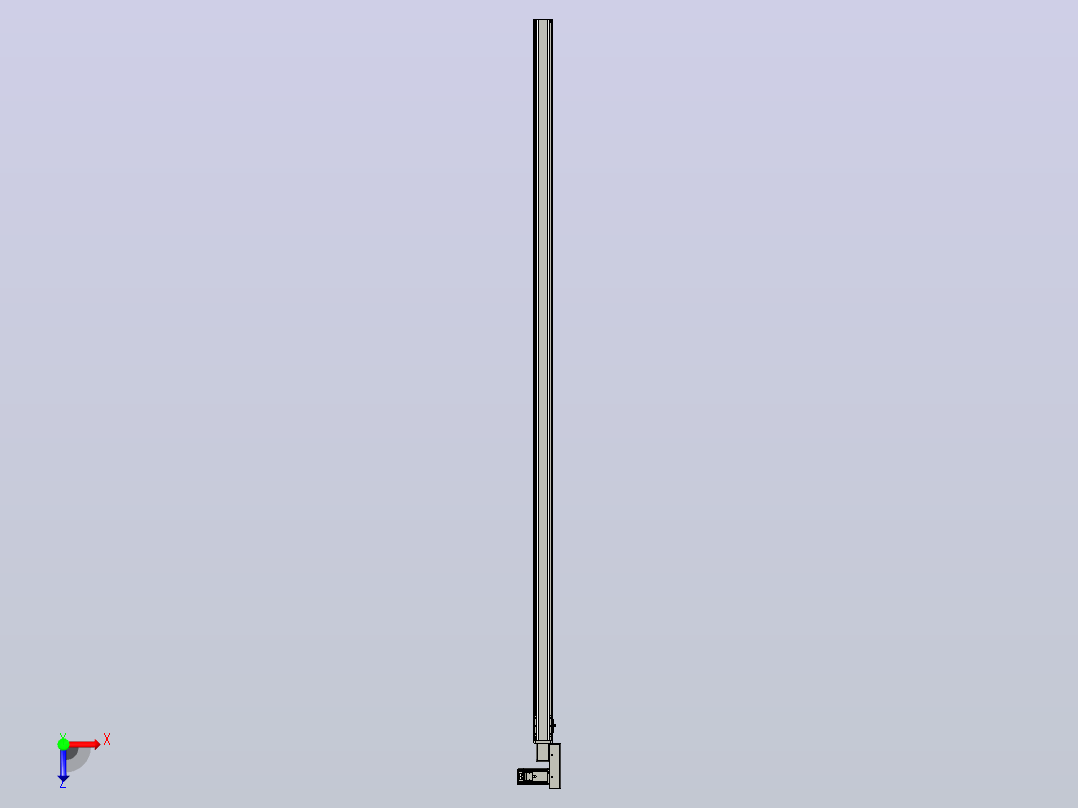 皮带直线轴半封闭可选导轨TPA-HNB-65S-90-L2500-MR-Y-P10-N3俯视图