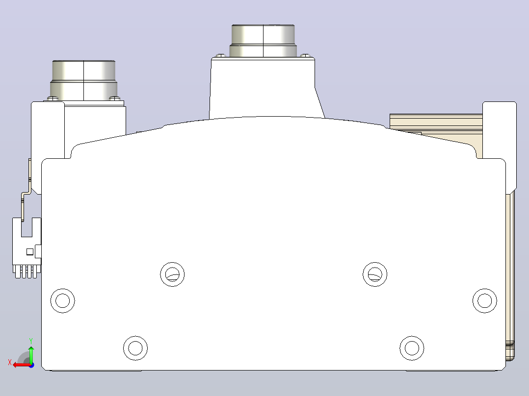 皮带直线轴半封闭可选导轨TPA-HNB-220D-176-L1200-ML-C-P1K-N3后视图