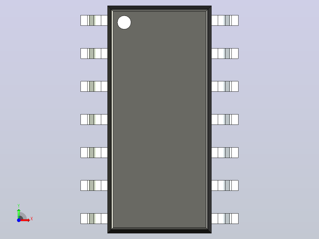 106x SOIC 封装（小外形集成电路）SOIC127P600X155-14N前视图
