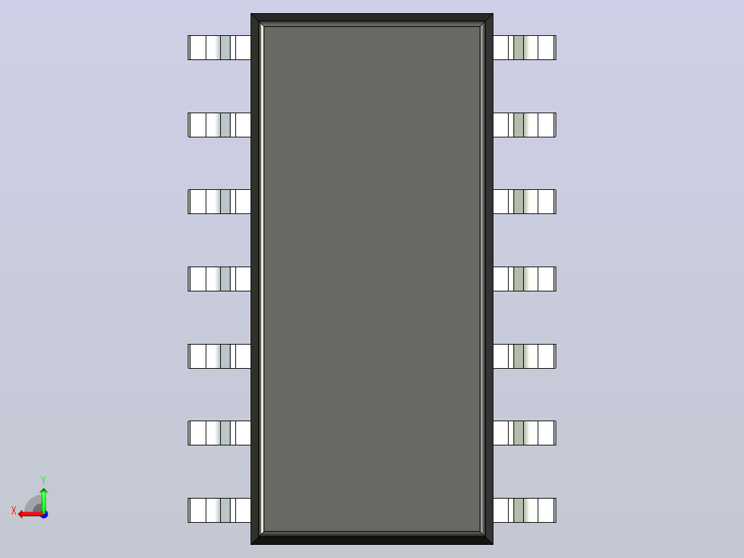106x SOIC 封装（小外形集成电路）SOIC127P600X155-14N后视图