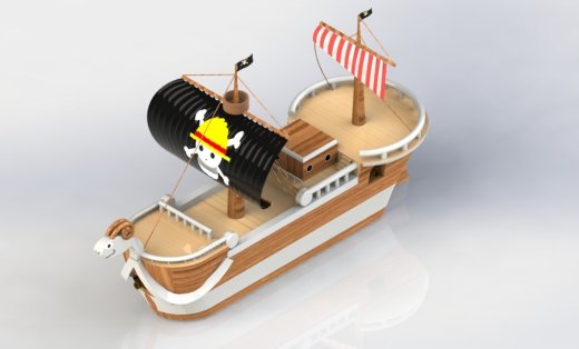 海贼王路飞航船模型缩略图