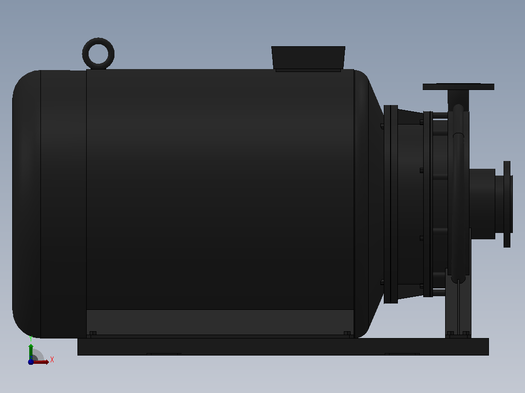 南方泵NIS，NISF泵外形（80-50-315）55kW-2极前视图