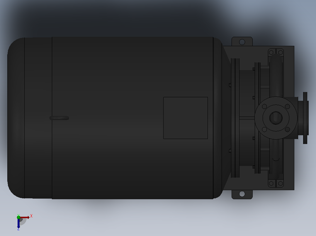 南方泵NIS，NISF泵外形（80-50-315）55kW-2极俯视图
