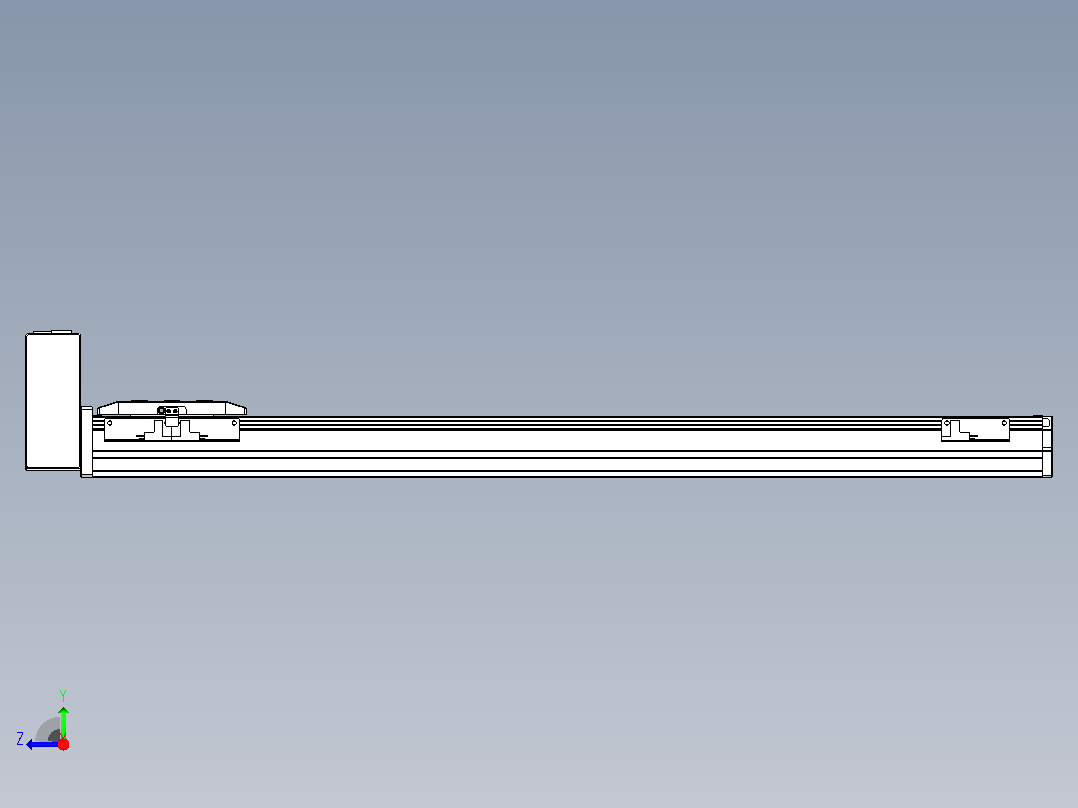 机器人皮带驱动直线轴TPA-GCB-50-P42-L600-RU-M10-N3右视图